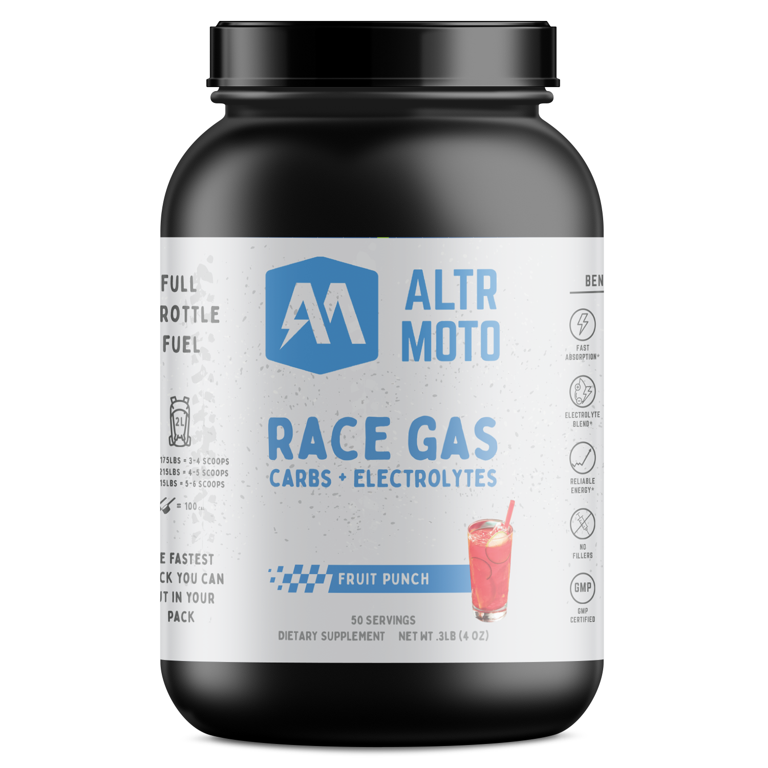 RACEGAS- Carb+Electrolyte Mix (Fruit Punch)