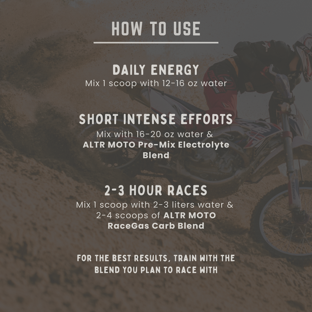 ALTR MOTO Holeshot Full Throttle Focus Fruit Punch for Offroad Racers How to Use