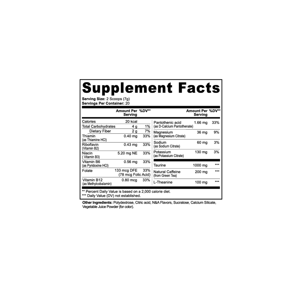 ALTR MOTO Holeshot Full Throttle Focus Fruit Punch for Offroad Racers Supplement Facts