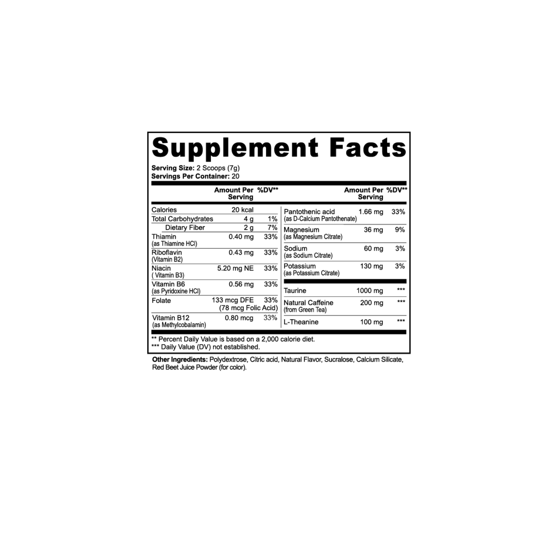 ALTR MOTO Holeshot Full Throttle Focus Strawberry Swirl for Offroad Racers Supplement Facts