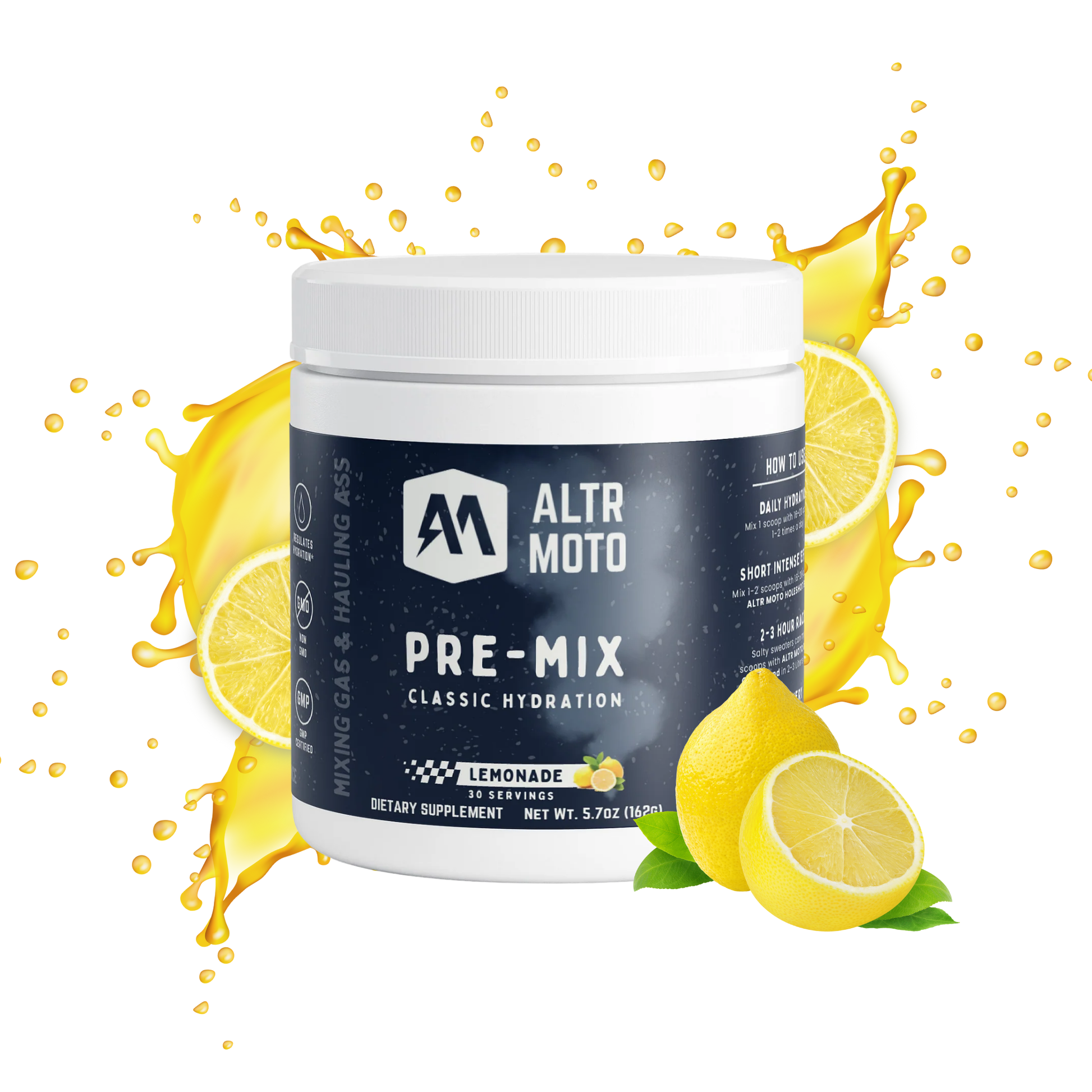 ALTR MOTO PreMix Hydration Electrolyte Lemonade For Offroad Racers