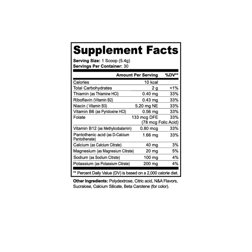 ALTR MOTO Premix Hydration Electrolyte Passion Fruit for Offroad Racers Supplement Facts