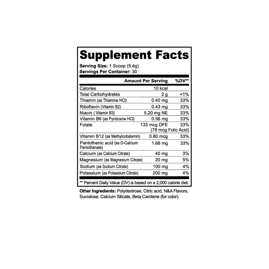ALTR MOTO Premix Hydration Electrolyte Supplement Facts