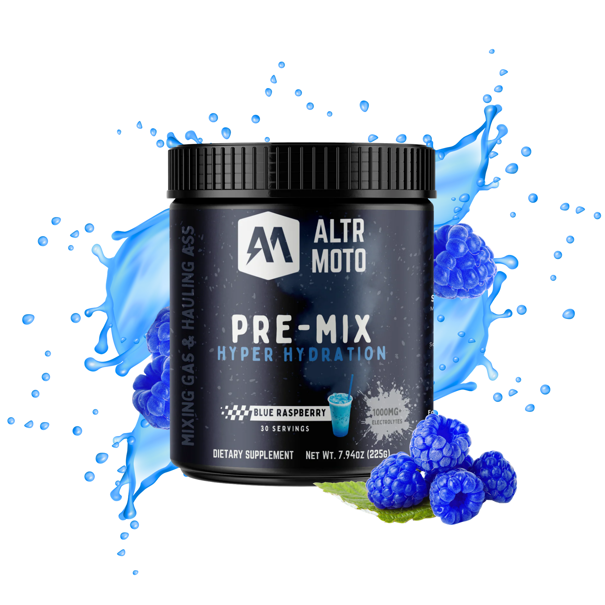 ALTR MOTO Premix Hyper Hydration Blue Raspberry for Offroad Racers