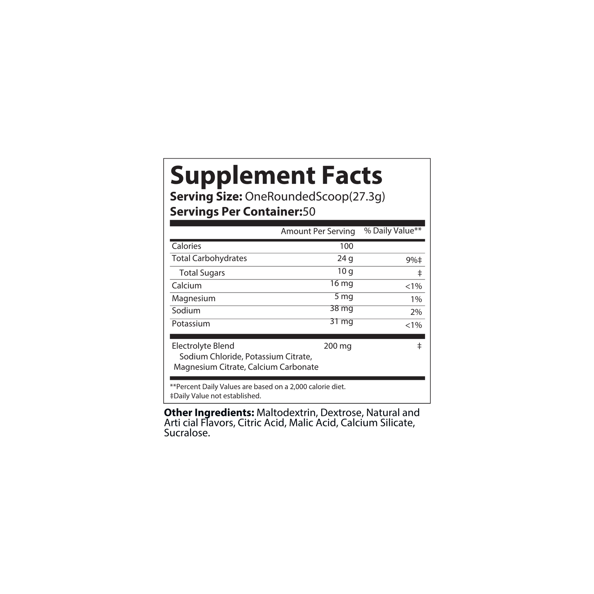 ALTR MOTO Race Gas Carb + Electrolyte Drink Mix supplement facts lemon lime